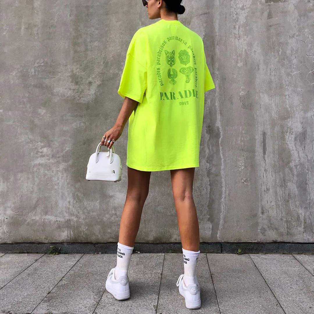 Retro Back Printed Loose T-shirt