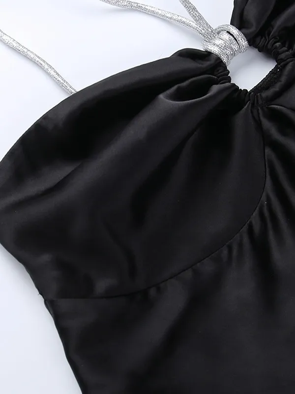 Satin Cutout Cami Top