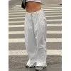 Size Friendly Low Waist Parachute Cargo Pants