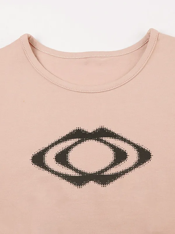 Diamond Print Short Sleeved Tee