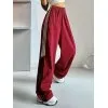Striped Wide-Leg Slacks