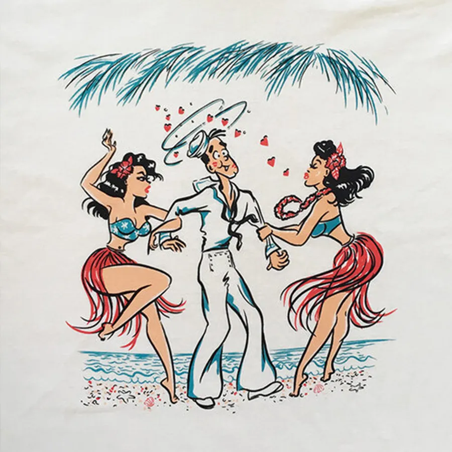 American Retro Women's Hawaiian Vacation T-shirt