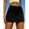 Simple Stretch Black Mini Skirt