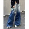 Ombre Frayed Floor Mop Boyfriend Jeans