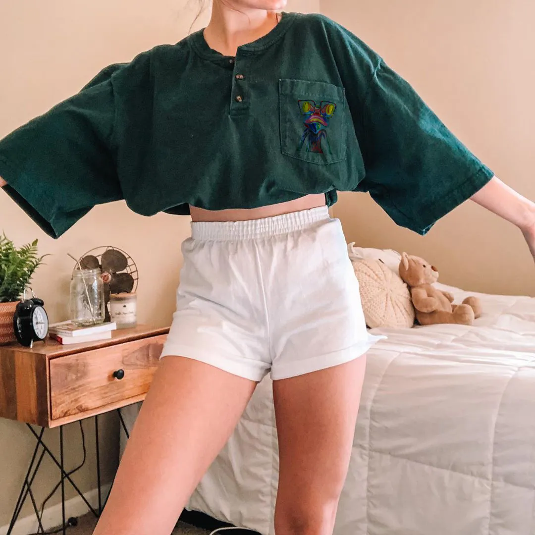 Printed Crew Neck Short Sleeve Basic Casual T-shirt