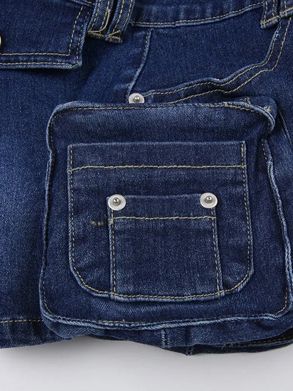 Street Low Rise Denim Shorts